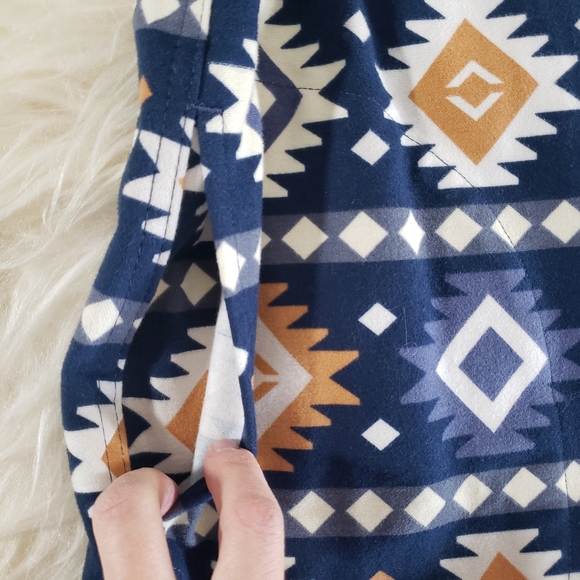 NWT L.L.Bean Signature Chamois Tunic Raven Blue Print Shirt Dress Size S - Picture 8 of 15